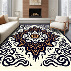 Intricate Floral Medallion Pattern Rug