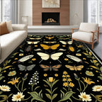 Nature Inspired Insect Floral Pattern Rug