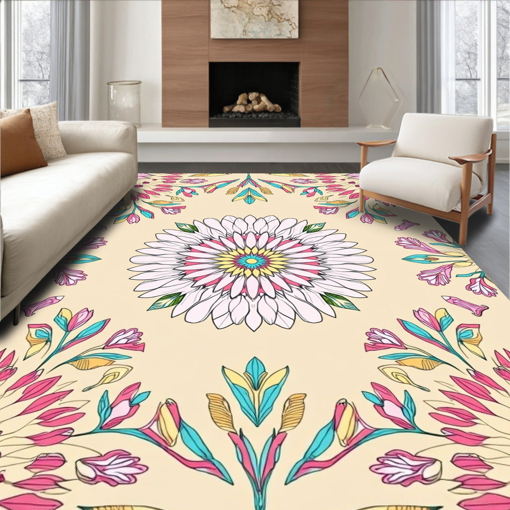 Mandala Floral Art Design Rug