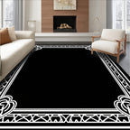 Intricate Geometric Frame Design Rug