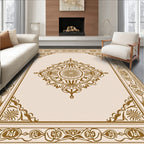 Ornate Traditional Mandala Border Rug