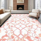 Delicate Floral Lattice Pattern Rug