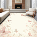 Whimsical Butterflies Floral Garden Rug