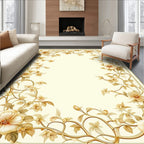 Elegant Floral Vine Motif Rug