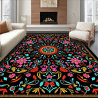 Radiant Mandala Floral Pattern Rug