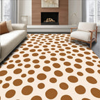 Brown Polka Dot Pattern Design Rug