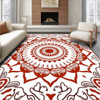 Intricate Mandala Blooming Floral Design Rug