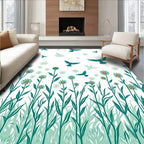 Flying Birds Daisy Meadow Design Rug