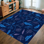 Whimsical Animals And Leaves Seamless Pattern Rug