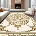 Grand Floral Mandala Decorative Border Rug