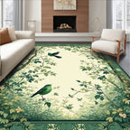 Whimsical Woodland Birds Branches Rug