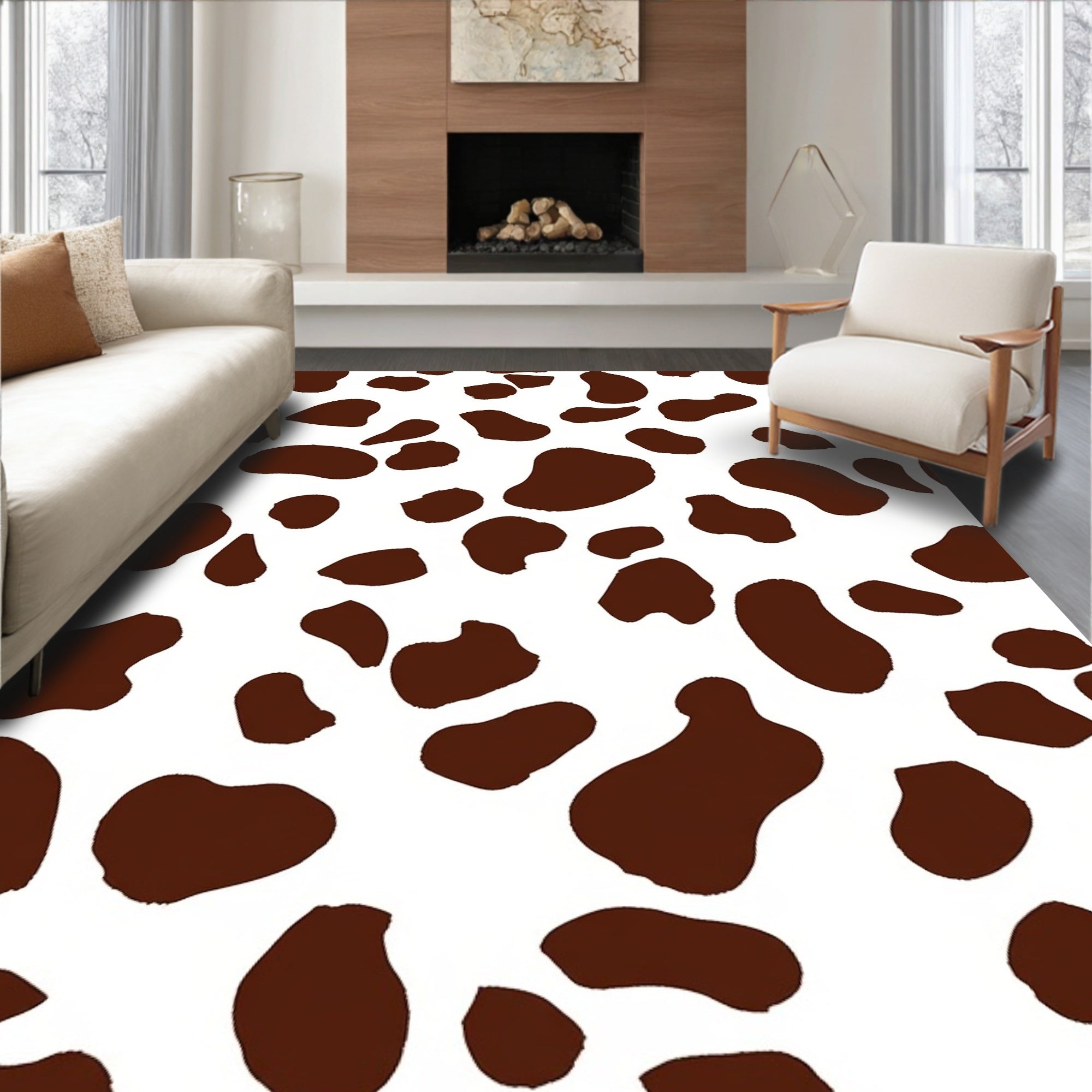 Brown Spots Pattern Rug