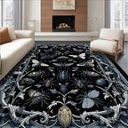 Art Nouveau Insect Floral Pattern Rug