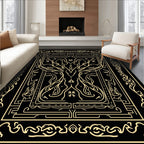 Art Nouveau Gold Tree Design Rug