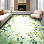 Lush Greenery Floral Vine Pattern Rug