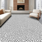 Monochrome Dot Pattern Rug