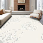 Minimalist Line Art Organic Flow Rug