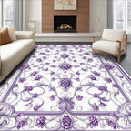 Elegant Floral Garden Pattern Rug