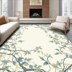 Vine And Blossom Patterned Area Rug