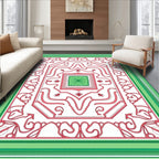 Geometric Floral Vine Pattern Rug