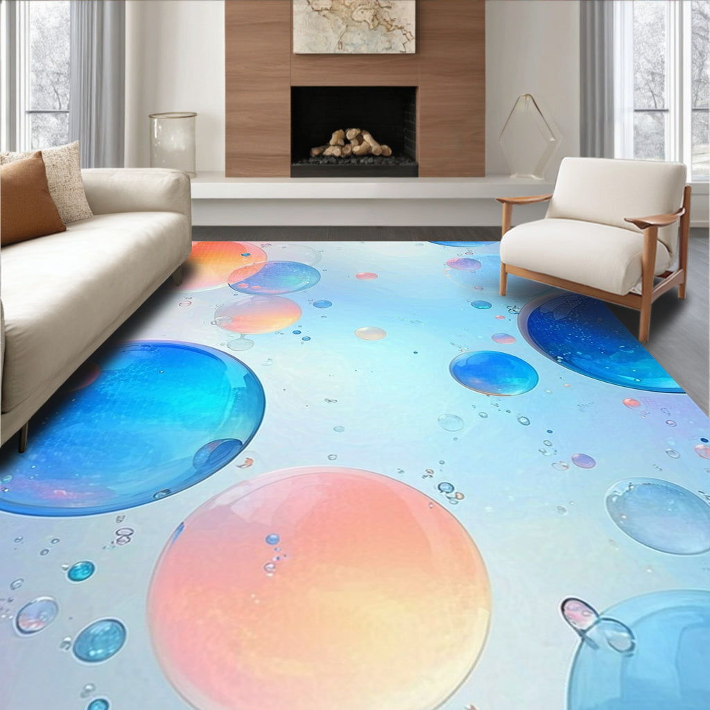Translucent Bubbles Gradient Pattern Rug