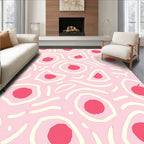 Abstract Pink Cells Pattern Rug