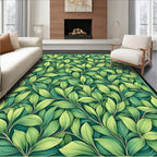 Verdant Leaf Patterned Rug