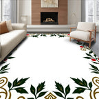 Crimson Berry Vine Scroll Rug