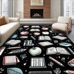 Educational Doodle Pattern Rug