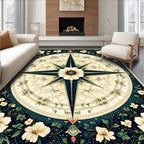 Floral Compass Motif Rug