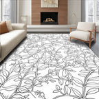 Vine Intertwined Botanical Outline Rug