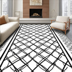 Geometric Intersecting Lines Pattern Rug
