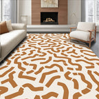 Abstract Wavy Lines Pattern Rug