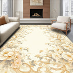 Cream Floral Branches Vintage Pattern Rug