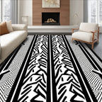 Bold Abstract Striped Contemporary Rug