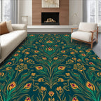 Art Nouveau Floral Swirl Pattern Rug