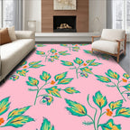 Botanical Branch Art Deco Pattern Rug