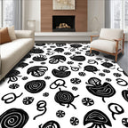 Tribal Jellyfish Swirl Pattern Rug