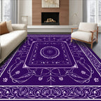 Deep Purple Floral Medallion Pattern Rug