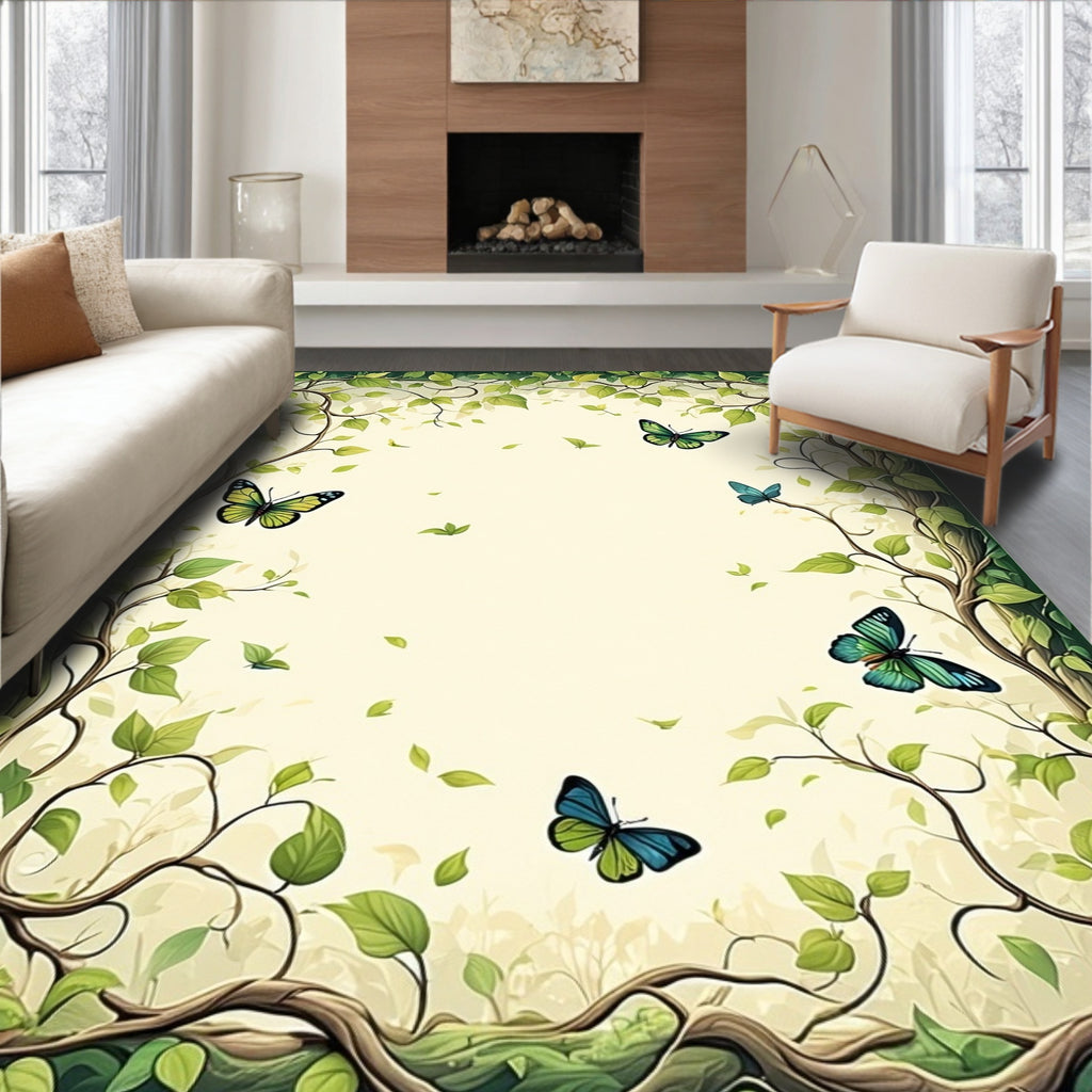 Nature Inspired Butterfly Design Rug