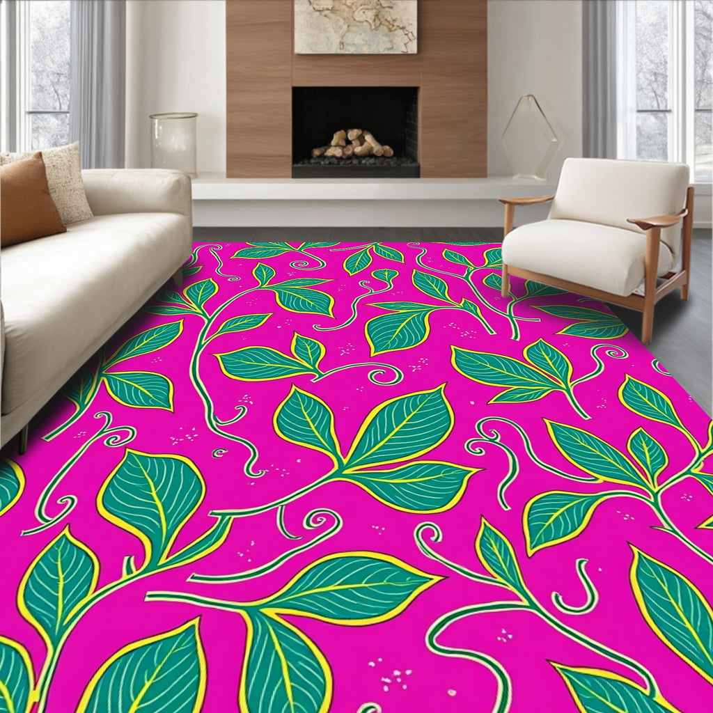 Bold Floral Vine Pattern Rug