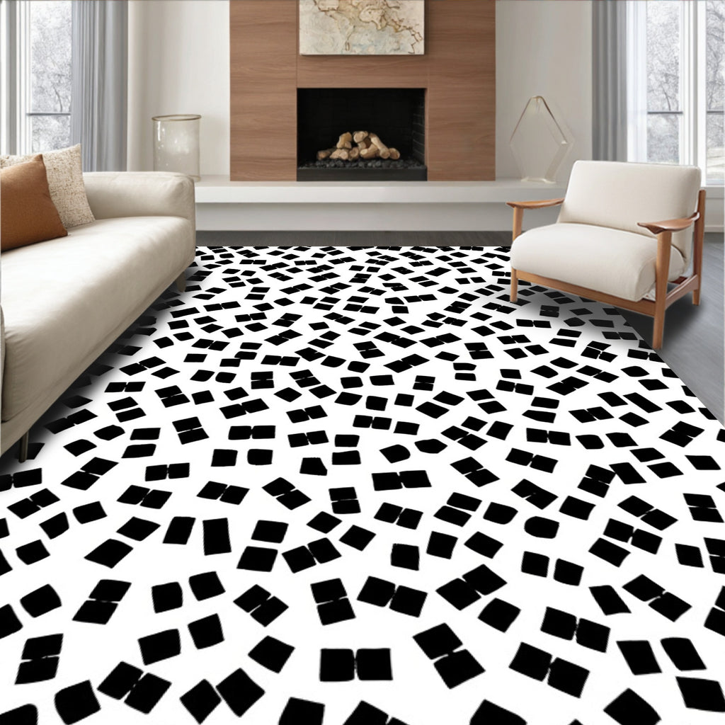 Scattered Square Pattern Design Rug