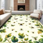 Vining Insects Butterflies Pattern Rug