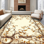 Elegant Floral Vine Frame Design Rug