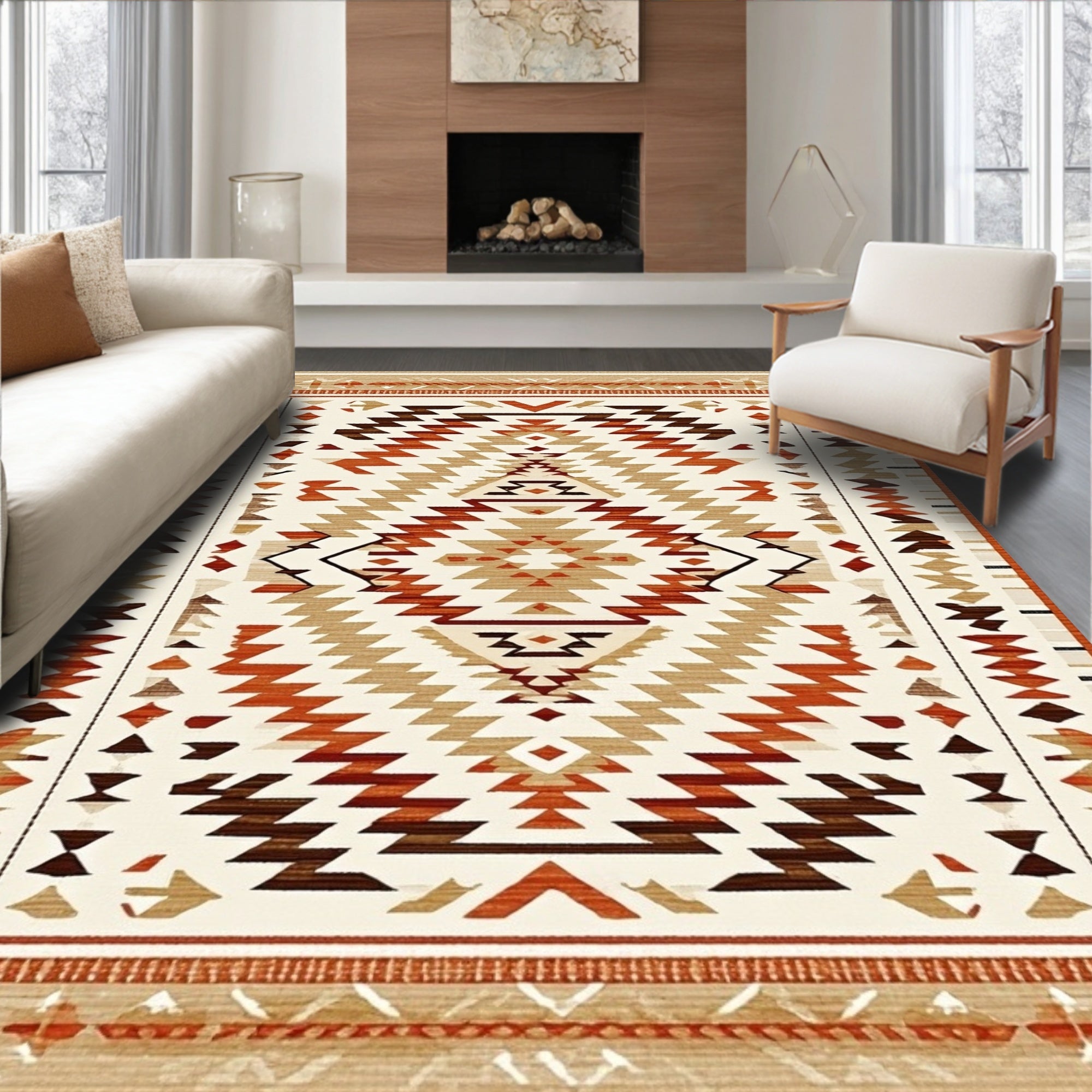 Southwest Tribal Diamond Pattern Rug