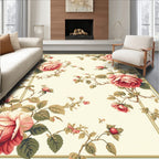 Vintage Floral Rose Vine Pattern Rug