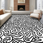 Abstract Swirl Art Decorative Rug