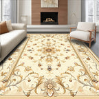 Ornate Floral Scroll Work Design Rug