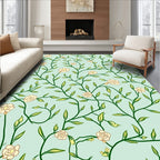 Botanical Vine Blossom Pattern Rug