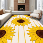 Sunflower Yellow Stripe Pattern Design Rug